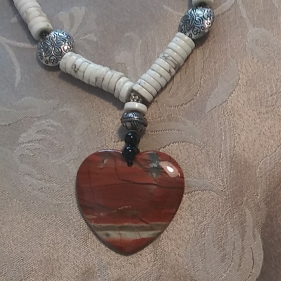Picture jasper heart necklace - Picture 5 of 6